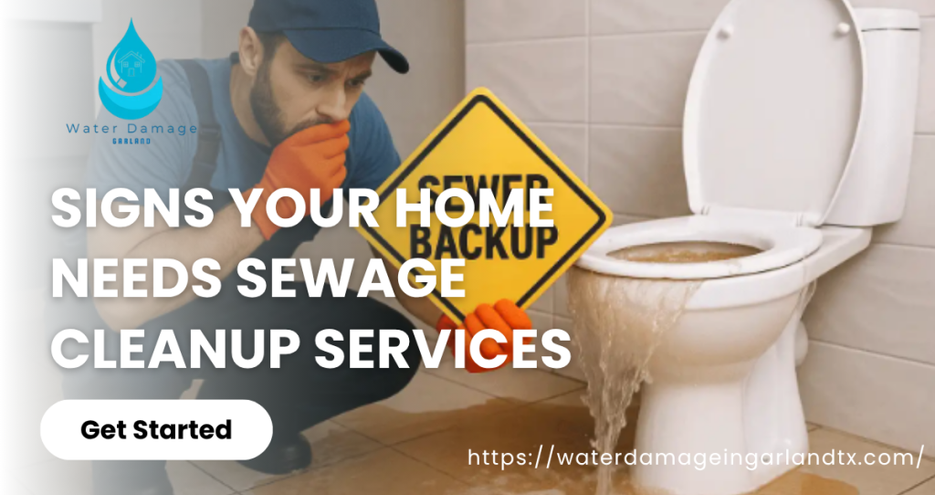 Signs Your Home Needs Sewage Cleanup Services