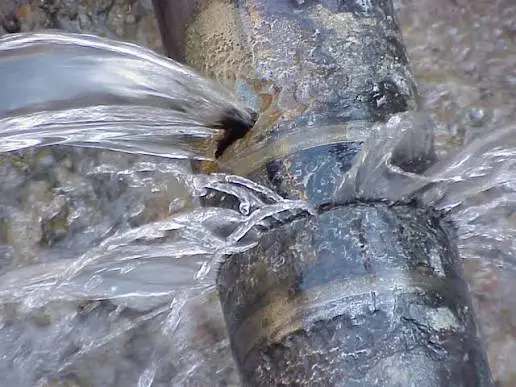 burst pipe damage in garland